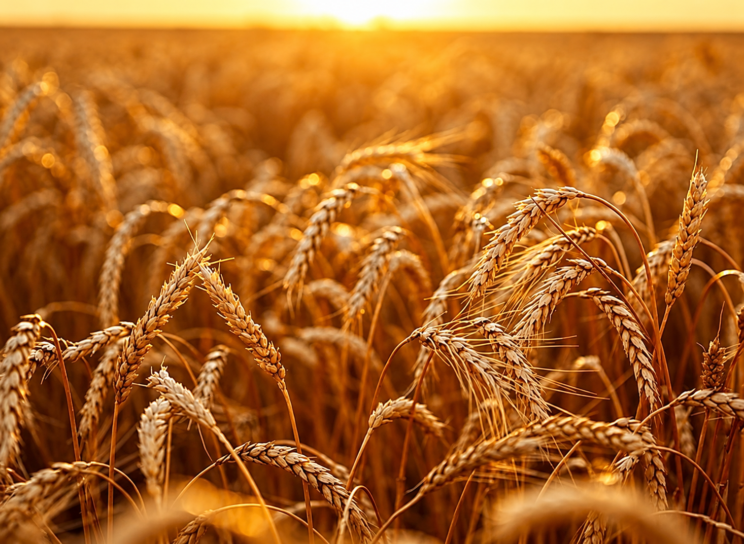 Golden Wheat at Sunset