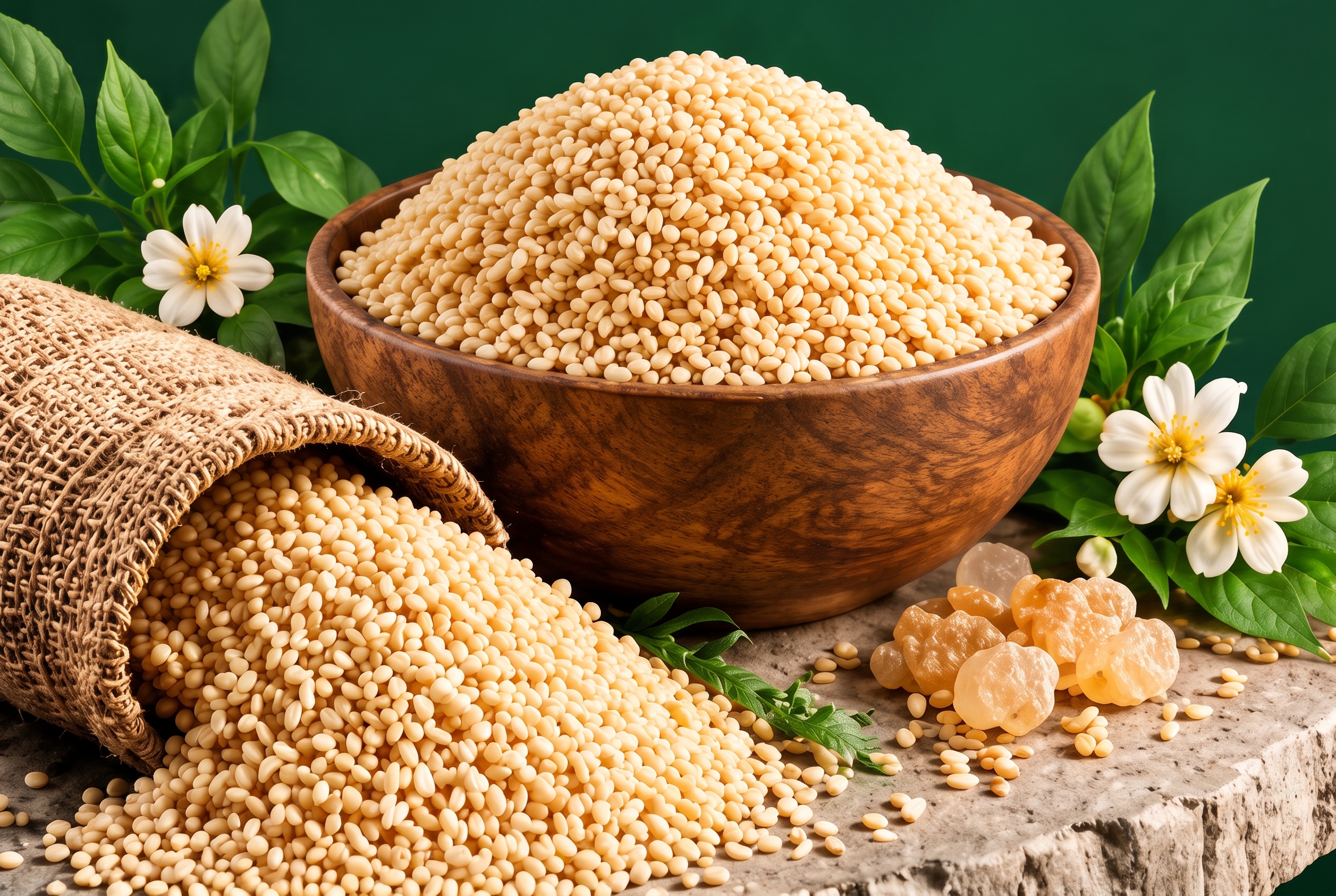 Rustic Sesame Seed Still Life